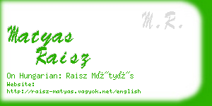 matyas raisz business card